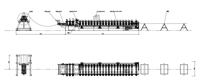 흐름으로 일하는 이음새 패널 굴리기 성형 기계를 세우는 680 선 셀프 록